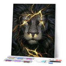 Laden Sie das Bild in den Galerie-Viewer, Diamond Painting | Diamond Painting - Black Lion | animals Diamond Painting Animals lions | FiguredArt