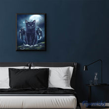 Laden Sie das Bild in den Galerie-Viewer, Diamond Painting | Diamond Painting - Black Cat Angel | animals cats Diamond Painting Animals | FiguredArt