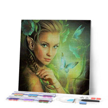 Laden Sie das Bild in den Galerie-Viewer, Diamond Painting | Diamond Painting - Goddess and Butterflies | butterflies Diamond Painting Romance romance | FiguredArt