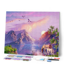 Laden Sie das Bild in den Galerie-Viewer, Diamond Painting | Diamond Painting - Horses by the Lake | animals Diamond Painting Animals horses | FiguredArt