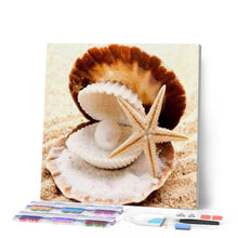 Laden Sie das Bild in den Galerie-Viewer, Diamond Painting | Diamond Painting - Starfish and Seashell | animals Diamond Painting Animals | FiguredArt