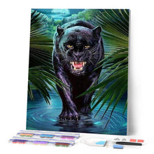 Laden Sie das Bild in den Galerie-Viewer, Diamond Painting | Diamond Painting - Threatening Black Panther | animals Diamond Painting Animals panthers | FiguredArt