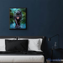 Laden Sie das Bild in den Galerie-Viewer, Diamond Painting | Diamond Painting - Threatening Black Panther | animals Diamond Painting Animals panthers | FiguredArt