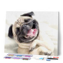 Laden Sie das Bild in den Galerie-Viewer, Diamond Painting | Diamond Painting - Sharpey asleep | animals Diamond Painting Animals | FiguredArt