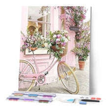 Laden Sie das Bild in den Galerie-Viewer, Diamond Painting | Diamond Painting - Pink Bicycle | cities Diamond Painting Cities | FiguredArt