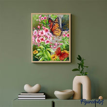 Laden Sie das Bild in den Galerie-Viewer, Diamond Painting | Diamond Painting - Pretty Butterflies and Flowers | animals butterflies Diamond Painting Animals Diamond Painting Flowers