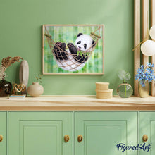 Laden Sie das Bild in den Galerie-Viewer, Diamond Painting | Diamond Painting - Baby Panda in its hammock | animals Diamond Painting Animals pandas | FiguredArt