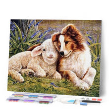 Laden Sie das Bild in den Galerie-Viewer, Diamond Painting | Diamond Painting - Dog and Sheep | animals Diamond Painting Animals dogs | FiguredArt