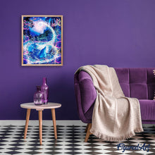 Laden Sie das Bild in den Galerie-Viewer, Diamond Painting | Diamond Painting - Dolphins and Enchanted River | animals Diamond Painting Animals Diamond Painting Landscapes dolphins