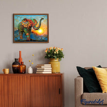 Laden Sie das Bild in den Galerie-Viewer, Diamond Painting | Diamond Painting - Artistic Elephant | animals Diamond Painting Animals elephants | FiguredArt