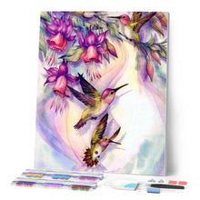 Laden Sie das Bild in den Galerie-Viewer, Diamond Painting | Diamond Painting - Hummingbirds in Flight | animals Diamond Painting Animals | FiguredArt