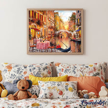 Laden Sie das Bild in den Galerie-Viewer, Diamond Painting | Diamond Painting - Table near the Canal | cities Diamond Painting Cities | FiguredArt