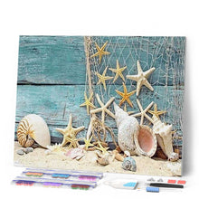 Laden Sie das Bild in den Galerie-Viewer, Diamond Painting | Diamond Painting - Sea Star and Fishing Net | Diamond Painting Landscapes landscapes | FiguredArt
