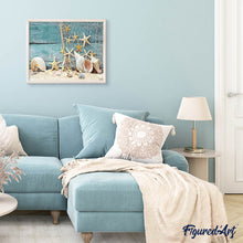 Laden Sie das Bild in den Galerie-Viewer, Diamond Painting | Diamond Painting - Sea Star and Fishing Net | Diamond Painting Landscapes landscapes | FiguredArt