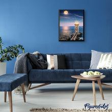 Laden Sie das Bild in den Galerie-Viewer, Diamond Painting | Diamond Painting - Lighthouse Night | Diamond Painting Landscapes landscapes | FiguredArt
