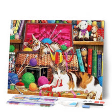 Laden Sie das Bild in den Galerie-Viewer, Diamond Painting | Diamond Painting - Cats playing | animals cats Diamond Painting Animals | FiguredArt