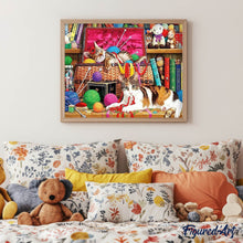 Laden Sie das Bild in den Galerie-Viewer, Diamond Painting | Diamond Painting - Cats playing | animals cats Diamond Painting Animals | FiguredArt
