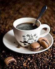 Laden Sie das Bild in den Galerie-Viewer, Diamond Painting, Kaffee und Makronen