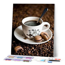 Laden Sie das Bild in den Galerie-Viewer, Diamond Painting | Diamond Painting - Coffee and macaroons | Diamond Painting kitchen kitchen | FiguredArt
