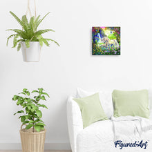 Laden Sie das Bild in den Galerie-Viewer, Diamond Painting | Diamond Painting - Unicorns in a field of Flowers | animals Diamond Painting Animals unicorns | FiguredArt