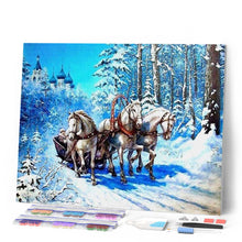 Laden Sie das Bild in den Galerie-Viewer, Diamond Painting | Diamond Painting - Sledge in the Snow | animals Diamond Painting Animals winter | FiguredArt
