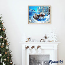 Laden Sie das Bild in den Galerie-Viewer, Diamond Painting | Diamond Painting - Sledge in the Snow | animals Diamond Painting Animals winter | FiguredArt
