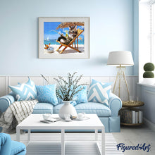 Laden Sie das Bild in den Galerie-Viewer, Diamond Painting | Diamond Painting - Cat relaxing Summer Time | animals cats Diamond Painting Animals | FiguredArt