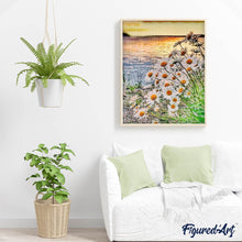 Laden Sie das Bild in den Galerie-Viewer, Diamond Painting | Diamond Painting - Daisies near the Lake | Diamond Painting Flowers flowers | FiguredArt