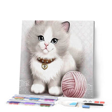 Laden Sie das Bild in den Galerie-Viewer, Diamond Painting | Diamond Painting - Kitten and Ball of Wool | animals cats Diamond Painting Animals | FiguredArt