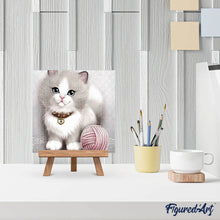 Laden Sie das Bild in den Galerie-Viewer, Diamond Painting | Diamond Painting - Kitten and Ball of Wool | animals cats Diamond Painting Animals | FiguredArt