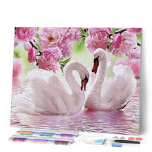 Laden Sie das Bild in den Galerie-Viewer, Diamond Painting | Diamond Painting - Swans in Spring | animals birds Diamond Painting Animals swans | FiguredArt