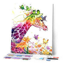 Laden Sie das Bild in den Galerie-Viewer, Diamond Painting | Diamond Painting - Colorful Giraffe | animals Diamond Painting Animals giraffes | FiguredArt