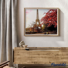 Laden Sie das Bild in den Galerie-Viewer, Diamond Painting | Diamond Painting - Eiffel Tower and Red Flowers | cities Diamond Painting Cities trees | FiguredArt