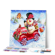 Laden Sie das Bild in den Galerie-Viewer, Diamond Painting | Diamond Painting - Snowman in his car | Diamond Painting Other other winter | FiguredArt