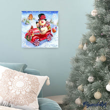Laden Sie das Bild in den Galerie-Viewer, Diamond Painting | Diamond Painting - Snowman in his car | Diamond Painting Other other winter | FiguredArt