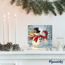Laden Sie das Bild in den Galerie-Viewer, Diamond Painting | Diamond Painting - Snowmen lovers | Diamond Painting Romance romance winter | FiguredArt