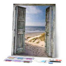 Laden Sie das Bild in den Galerie-Viewer, Diamond Painting – Tor zum Strand – 40 x 50 cm auf Keilrahmen gespannt | Figured'Art