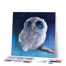Laden Sie das Bild in den Galerie-Viewer, Diamond Painting | Diamond Painting - White Owl on a branch | animals Diamond Painting Animals owls | FiguredArt