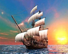 Laden Sie das Bild in den Galerie-Viewer, Diamond Painting, Segelboot Tagesauflug