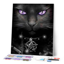 Laden Sie das Bild in den Galerie-Viewer, Diamond Painting | Diamond Painting - Cat with violet eyes | animals cats Diamond Painting Animals | FiguredArt