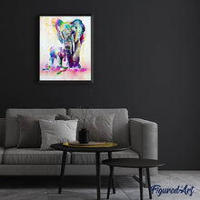 Laden Sie das Bild in den Galerie-Viewer, Diamond Painting | Diamond Painting - Elephant and calf | animals Diamond Painting Animals elephants | FiguredArt