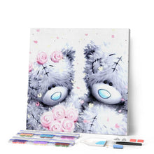 Laden Sie das Bild in den Galerie-Viewer, Diamond Painting | Diamond Painting - Two Teddy bears and roses | Diamond Painting Other other | FiguredArt
