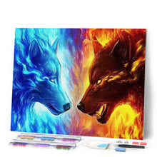 Laden Sie das Bild in den Galerie-Viewer, Diamond Painting | Diamond Painting - Wolves Ready to Fight | animals Diamond Painting Animals | FiguredArt