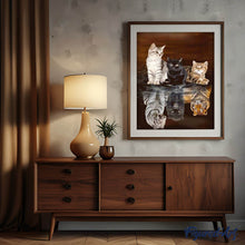 Laden Sie das Bild in den Galerie-Viewer, Diamond Painting | Diamond Painting - Kitten Reflection | animals cats Diamond Painting Animals | FiguredArt
