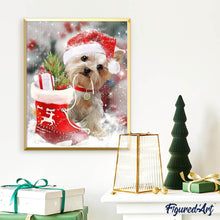 Laden Sie das Bild in den Galerie-Viewer, Diamond Painting | Diamond Painting - Dog with gifts | animals Diamond Painting Animals dogs | FiguredArt