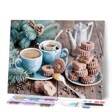 Laden Sie das Bild in den Galerie-Viewer, Diamond Painting | Diamond Painting - Coffee and shortbread cookies | Diamond Painting kitchen kitchen | FiguredArt