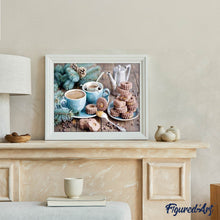 Laden Sie das Bild in den Galerie-Viewer, Diamond Painting | Diamond Painting - Coffee and shortbread cookies | Diamond Painting kitchen kitchen | FiguredArt