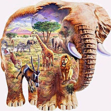 Laden Sie das Bild in den Galerie-Viewer, Diamond Painting, Elefant Landschaft