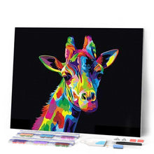 Laden Sie das Bild in den Galerie-Viewer, Diamond Painting | Diamond Painting - Giraffe Pop Art | animals Diamond Painting Animals giraffes pop art | FiguredArt