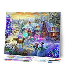 Laden Sie das Bild in den Galerie-Viewer, Diamond Painting | Diamond Painting - Deer near the house | animals Diamond Painting Animals Diamond Painting Landscapes landscapes |